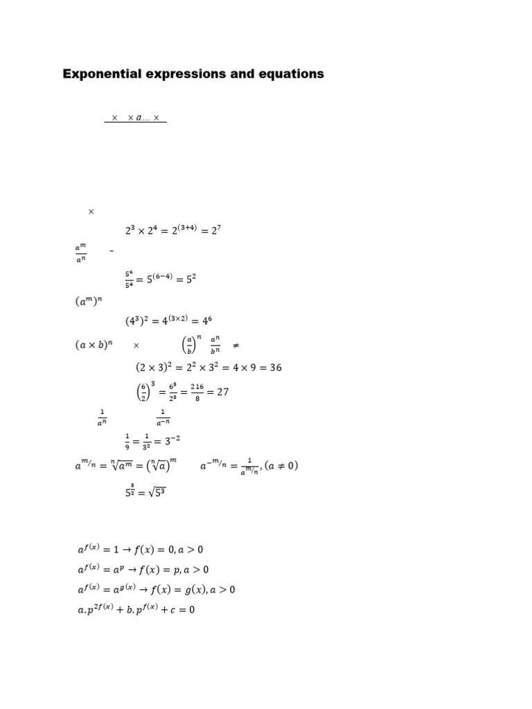 Chapter 5 Exponential Expressions and Equations | PDF