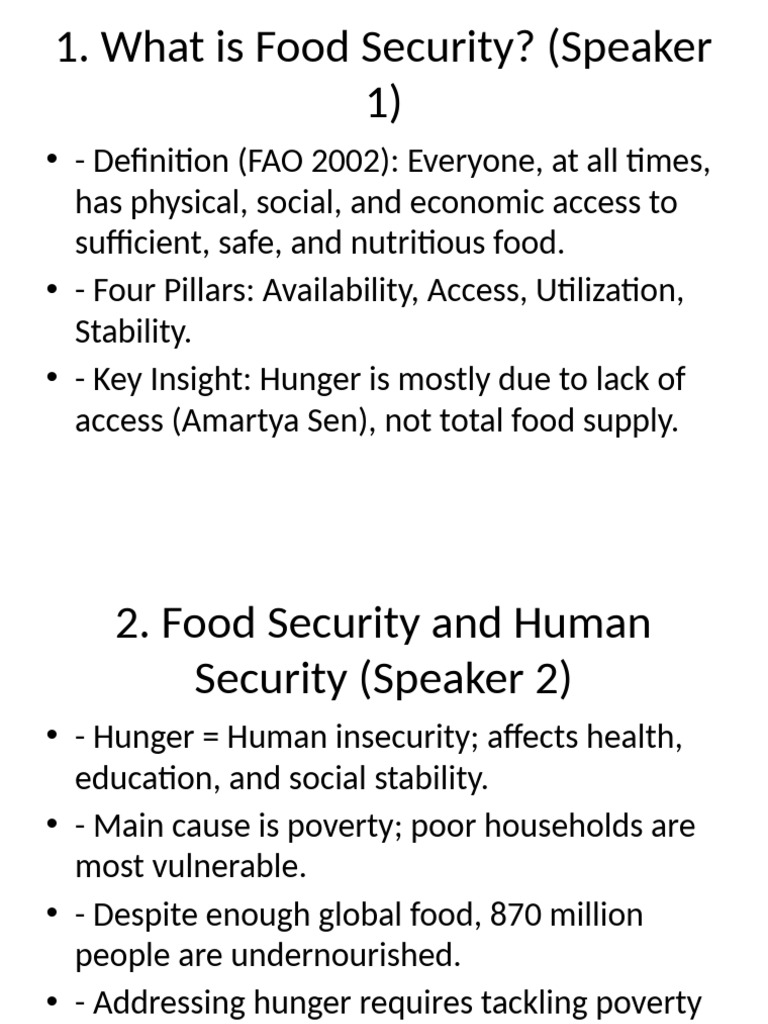 Food Security: Challenges and Solutions | PDF