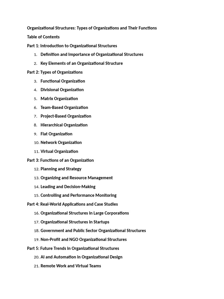Organizational Structures | PDF | Organizational Structure | Cooperative