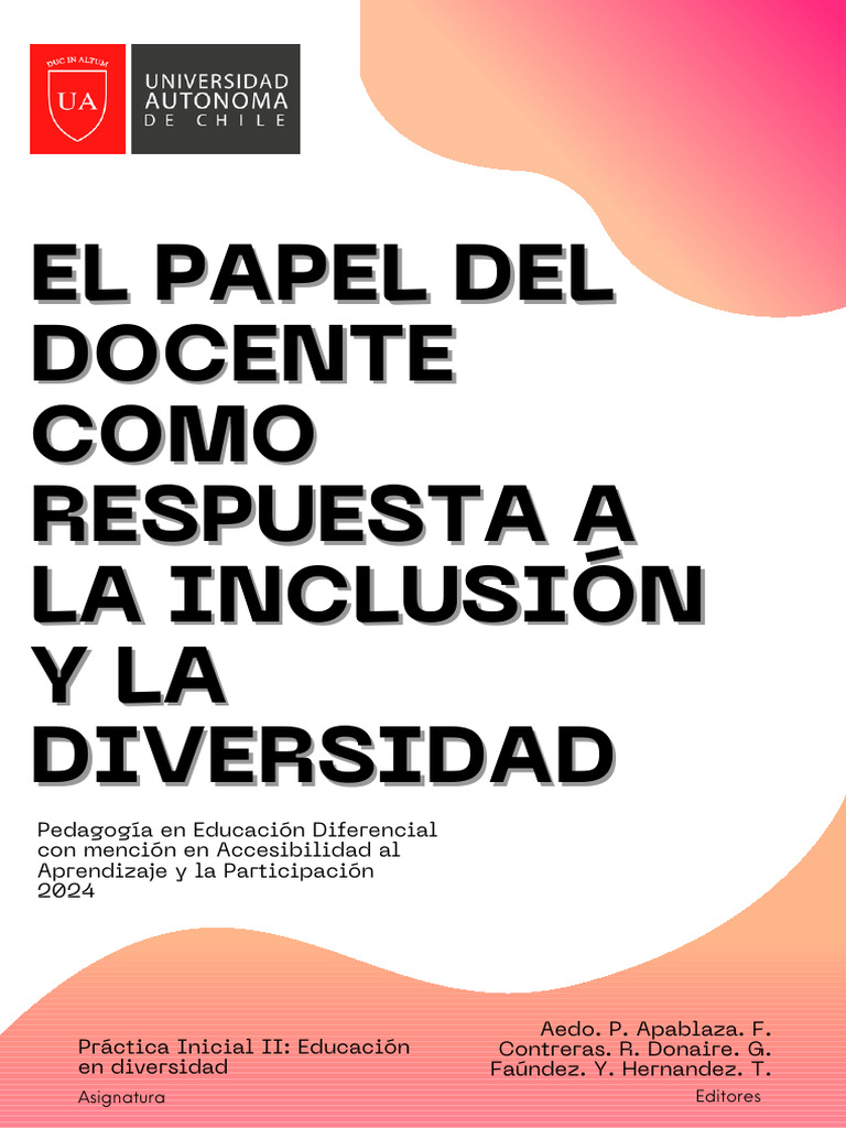 Rol del Docente en Inclusión Educativa | PDF | Plan de estudios | Enseñando