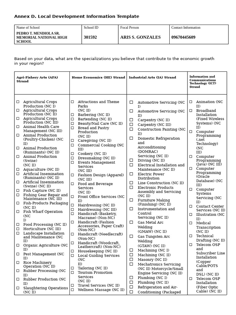 Local Development Info Template | PDF | Welding | Construction
