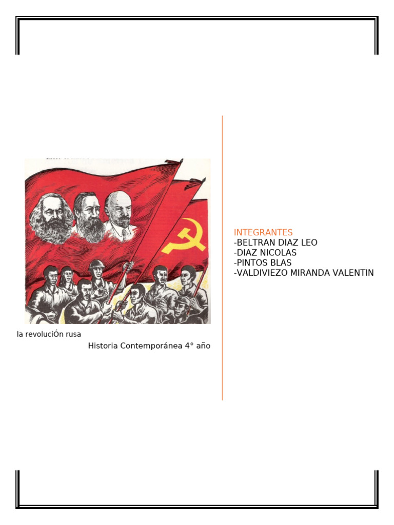 Personajes Clave de la Revolución Rusa | PDF | Vladimir Lenin | Imperio ...