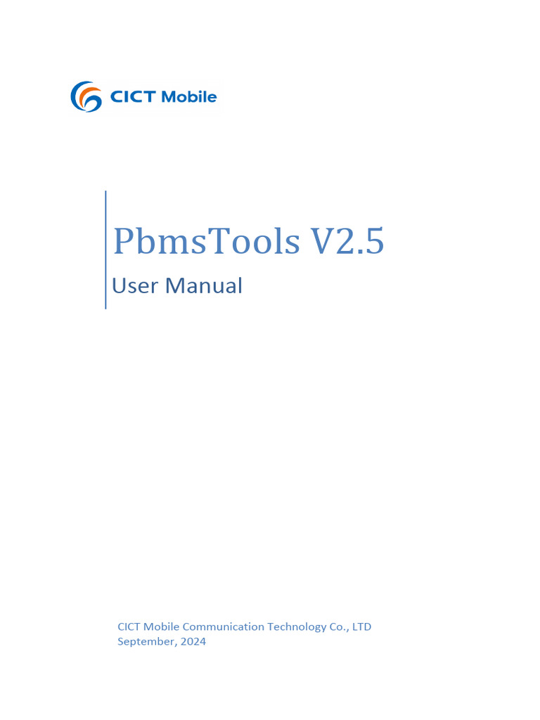 PbmsTools V2.5 User Manual | PDF | Usb | Default (Computer Science)