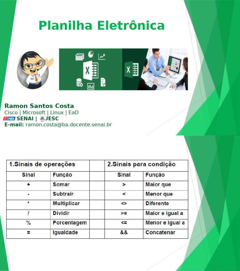 Aula 02 - Planilha Eletrônica | PDF