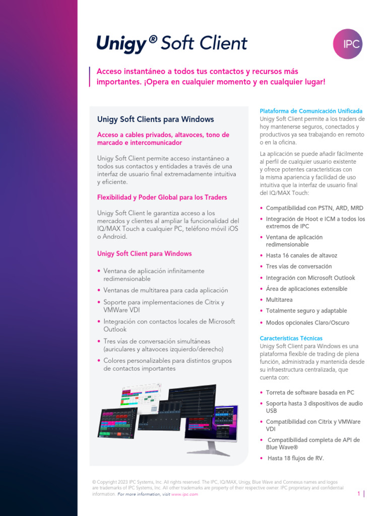 SoftClient Spanish SellSheet | PDF | Microsoft Windows | Microsoft