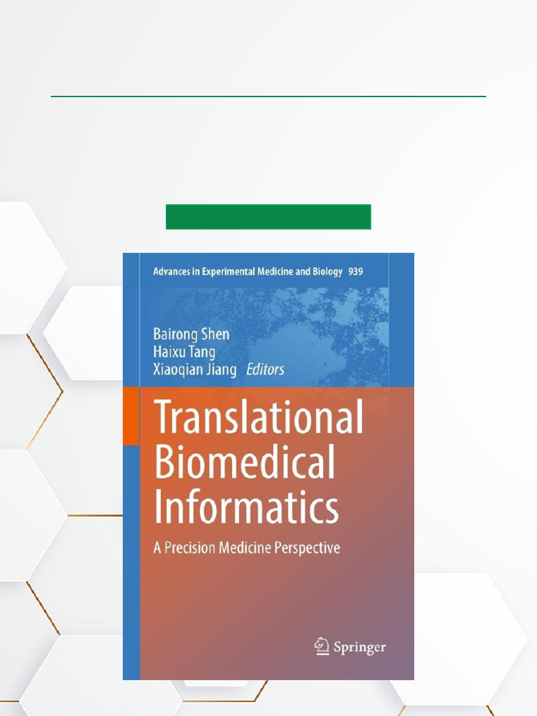Translational Biomedical Informatics A Precision Medicine Perspective ...