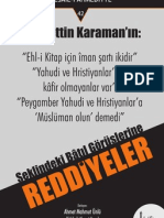Hayrettin Karamana Reddiyeler-Cübbeli Ahmet Hoca