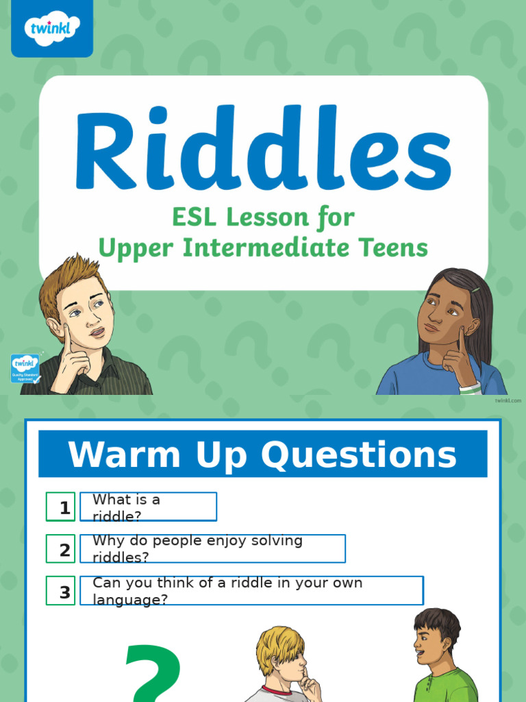 Riddles Lesson Powerpoint | PDF | Riddle