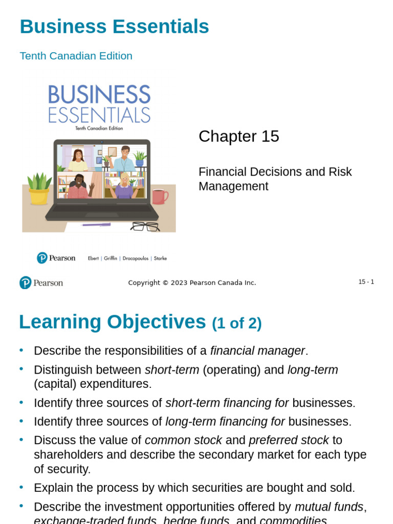 Week 11 - CH 15 - Finance and Risk | PDF | Loans | Stocks