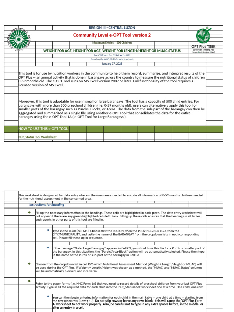 Central Luzon Child Nutrition Tool | PDF | Significant Figures