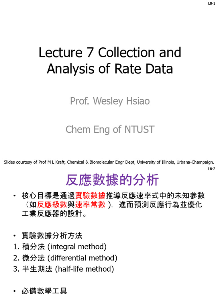Analyzing Reaction Rate Data Methods | PDF | Chemical Reaction ...