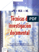 Tecnicas de Investigacion Documental