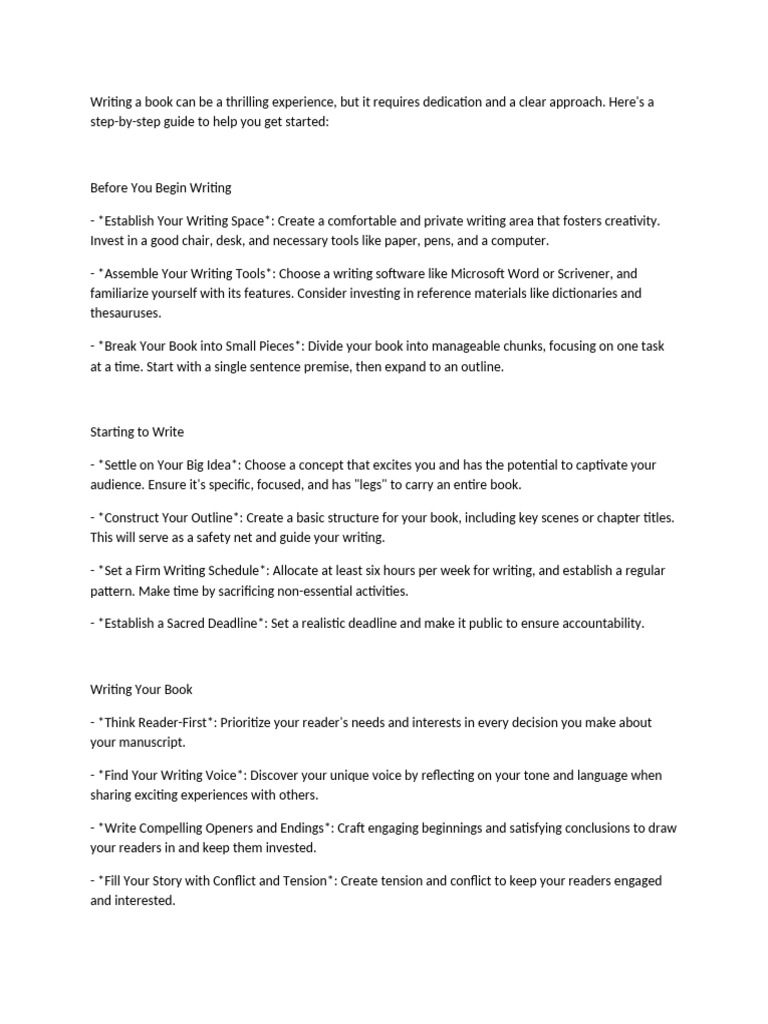 Step-by-Step Guide to Writing a Book | PDF | Books | Human Communication