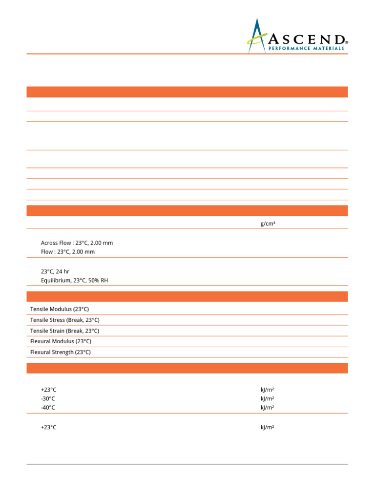 PA66 GF25 Starflam 525K Datasheet | PDF | Strength Of Materials ...