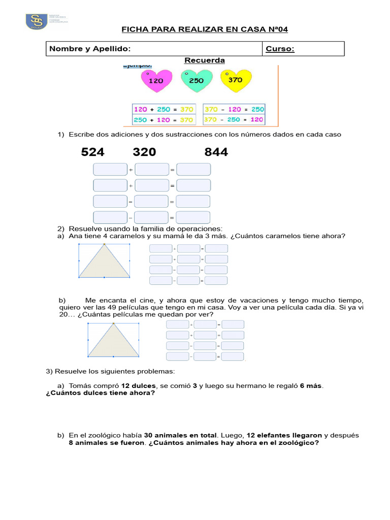 Ficha 4 para La Casa - 3 Basicos. | PDF