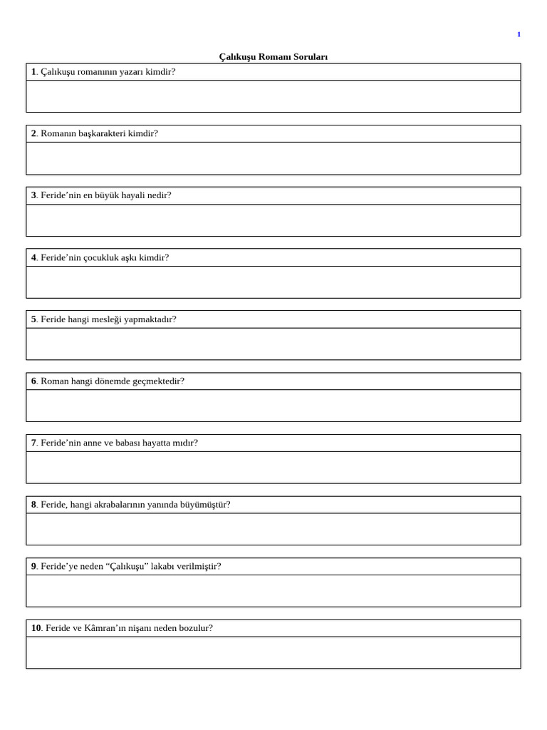 Çalıkuşu | PDF