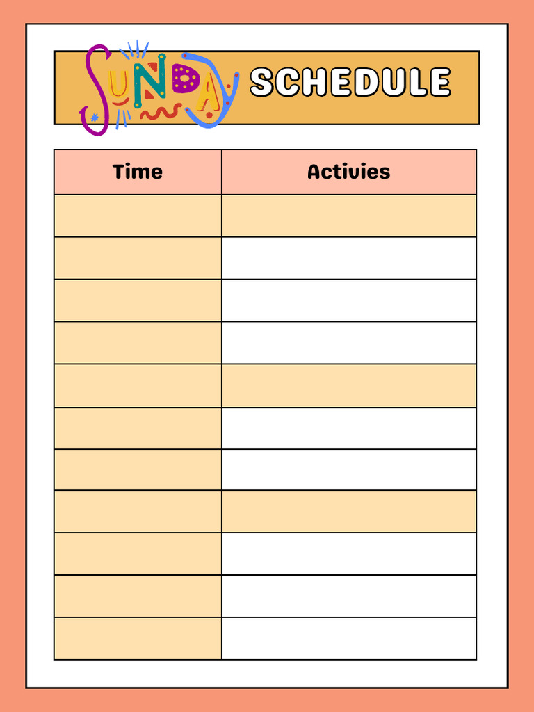 Sunday Schedule | PDF