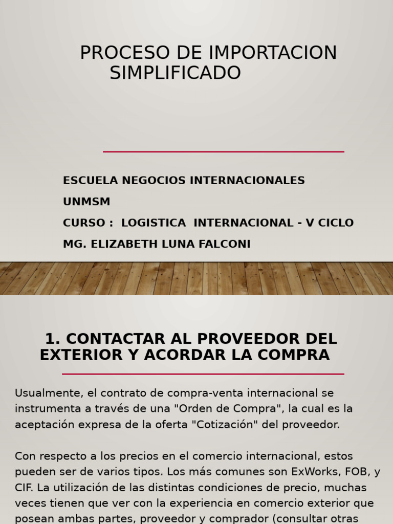 Proceso Simplificado de Importación | PDF | El comercio internacional ...