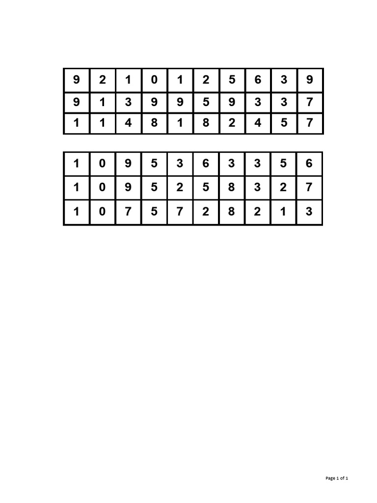 Data Analysis and Number Patterns | PDF