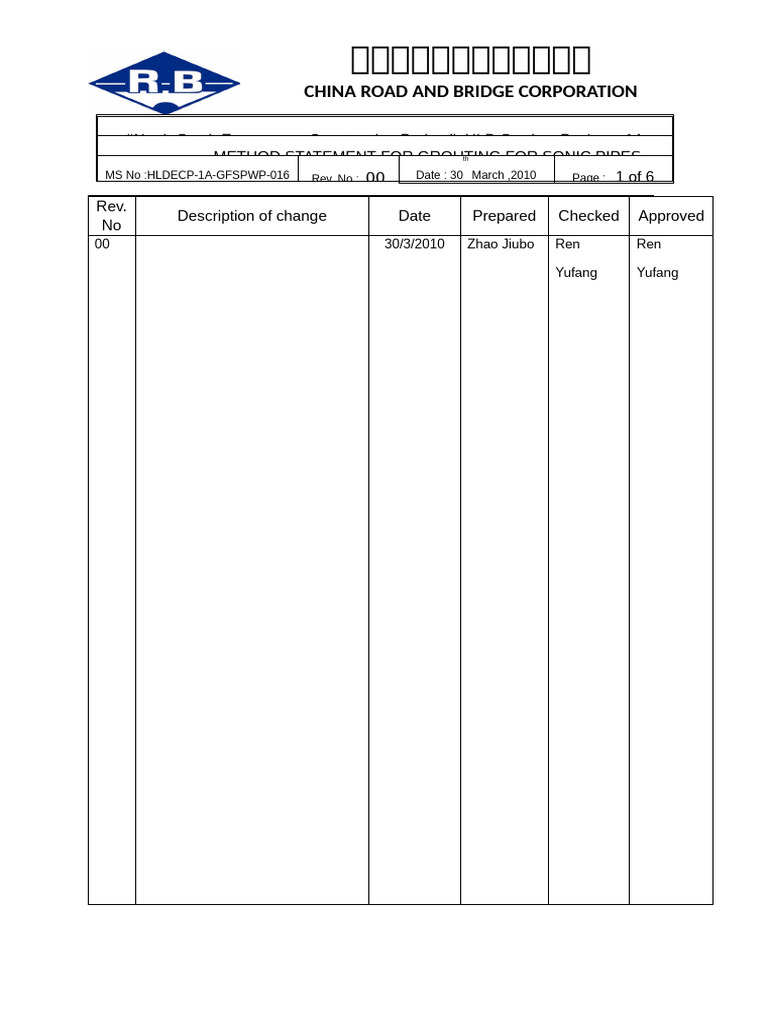 Grouting Method for Sonic Pipes in Expressway | PDF | Deep Foundation ...
