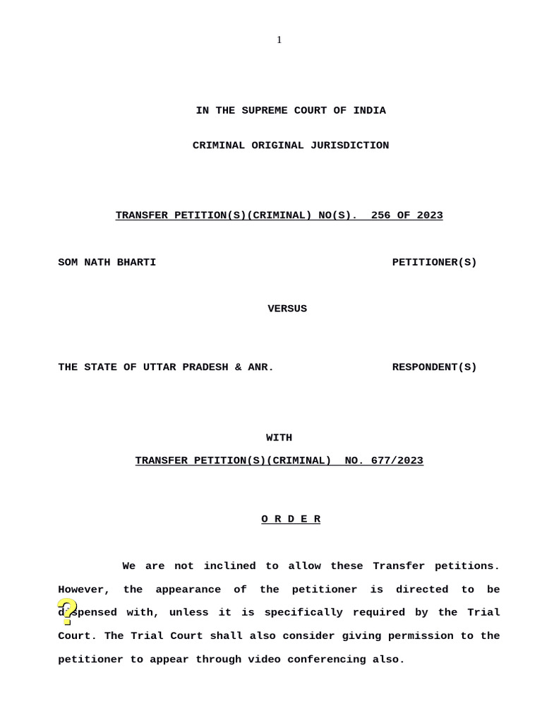 Supreme Court Transfer Petitions Ruling | PDF | Separation Of Powers ...