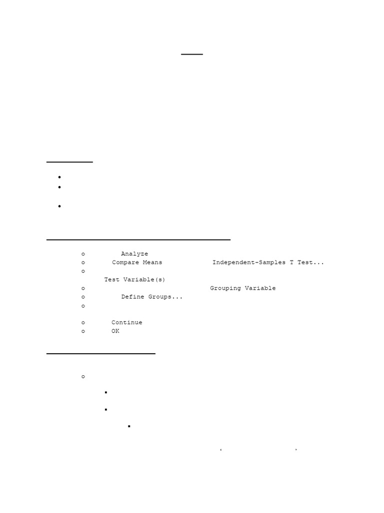 Understanding t-Tests: Types and Analysis | PDF | Student's T Test ...