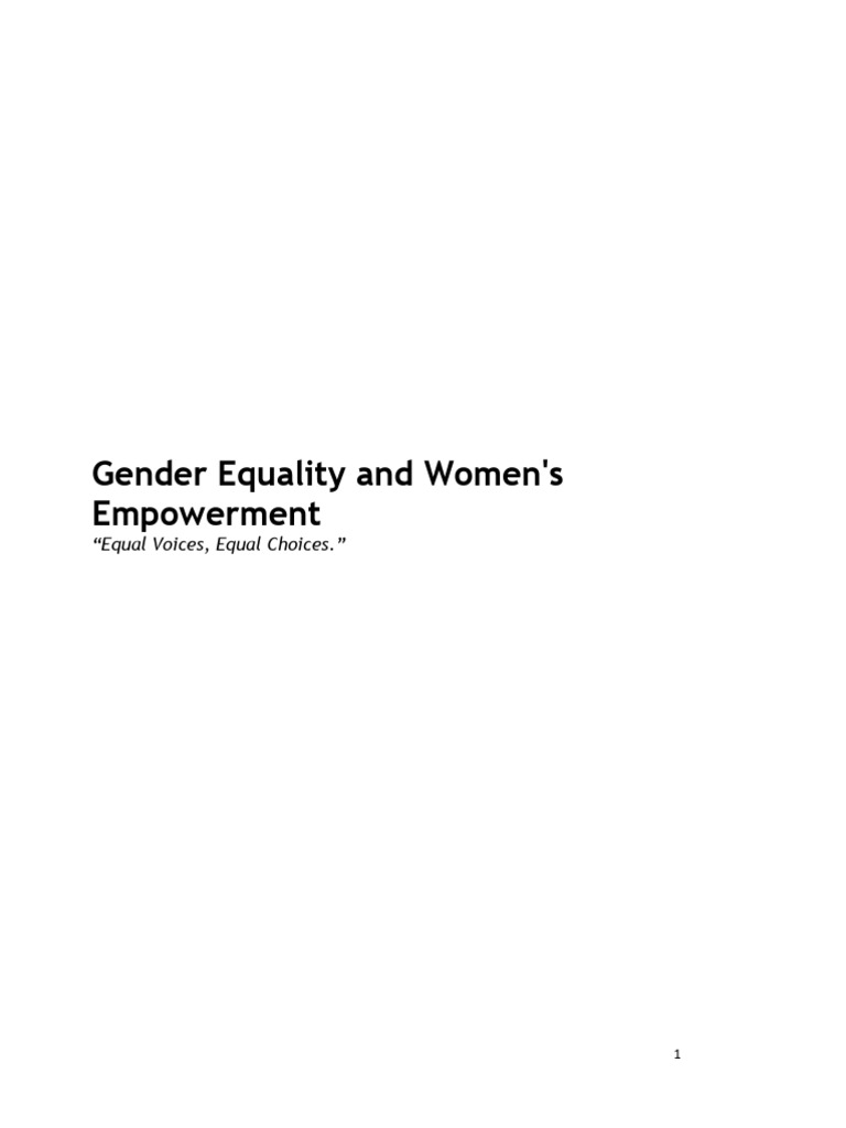Gender Equality Empowerment Strategies | PDF | Usability | Empowerment