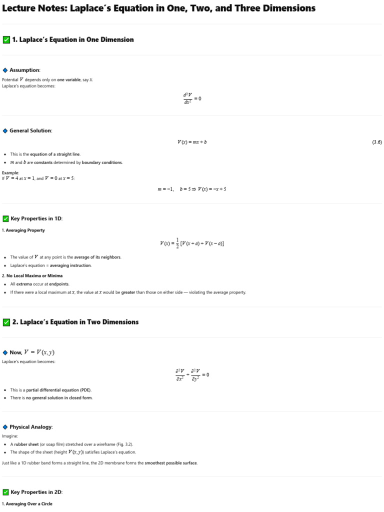 Laplace's Equation in Multiple Dimensions | PDF | Sphere | Equations