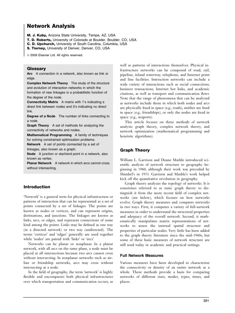 Understanding Network Analysis Methods | PDF | Mathematical ...