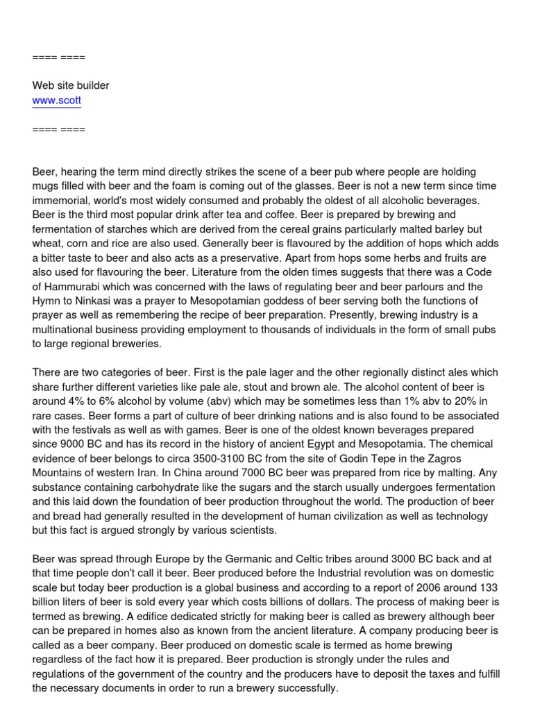 Beer PDF Beer Brewing