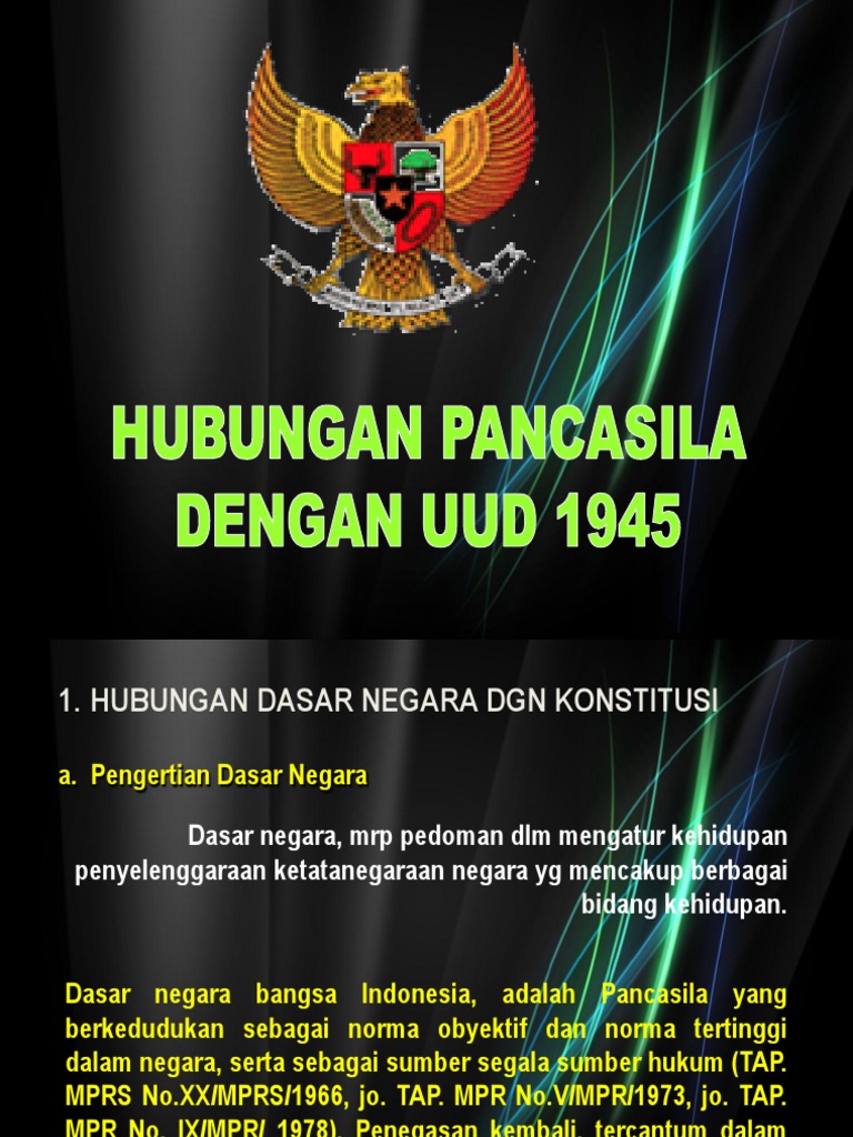 Makalah Hubungan Dasar Negara Dengan Konstitusi
