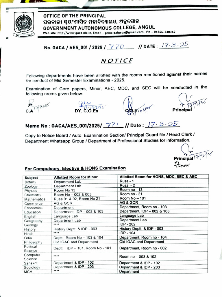 Mid Semester Exam Room Allocations 2025 | PDF | Liberal Arts Education ...