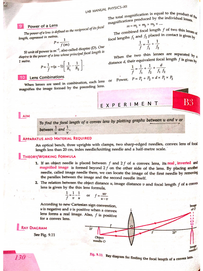 Exp - 06 Convex Lens | PDF