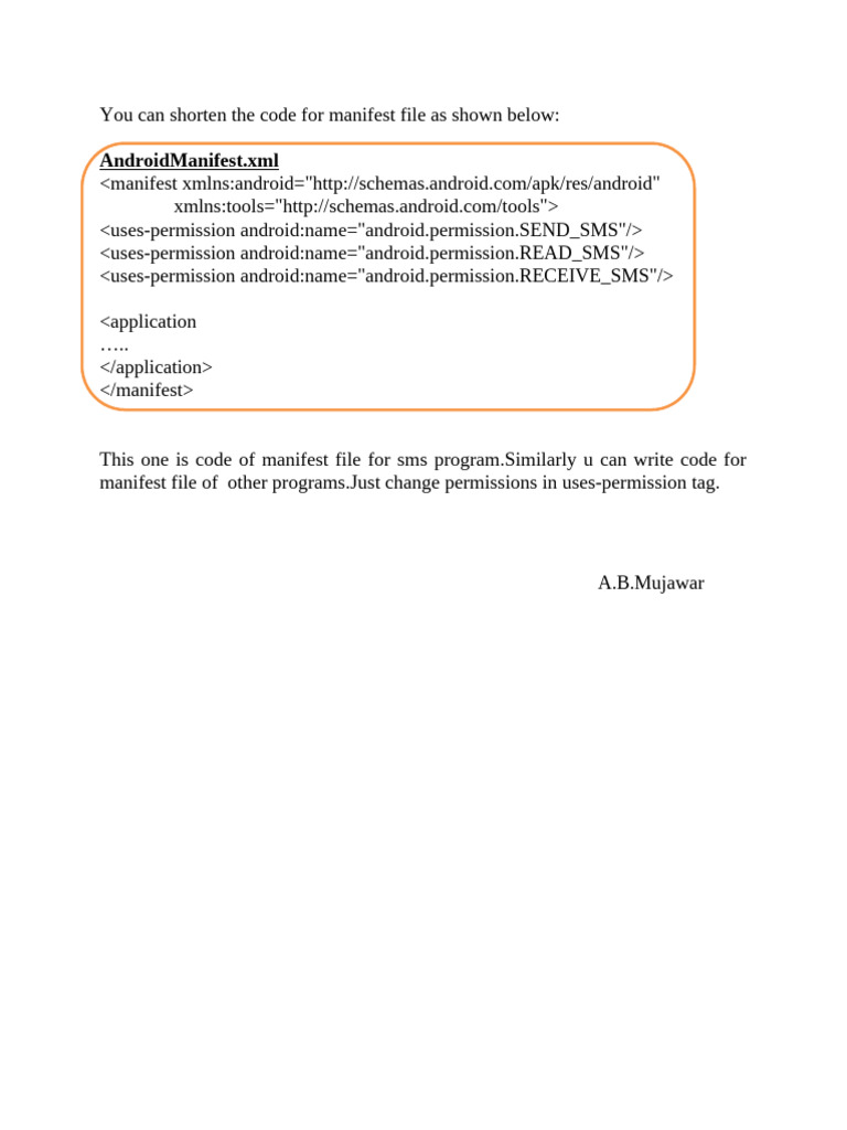 Manifest File | PDF
