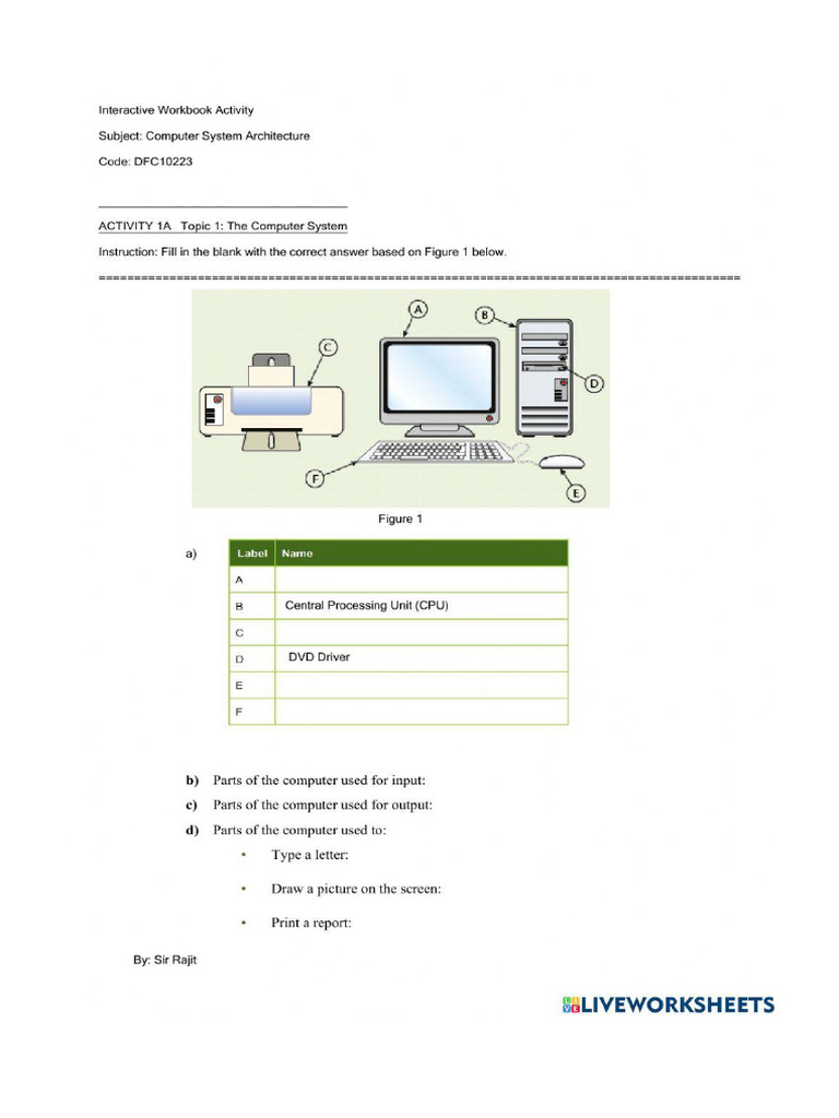Worksheet 2784037 | PDF