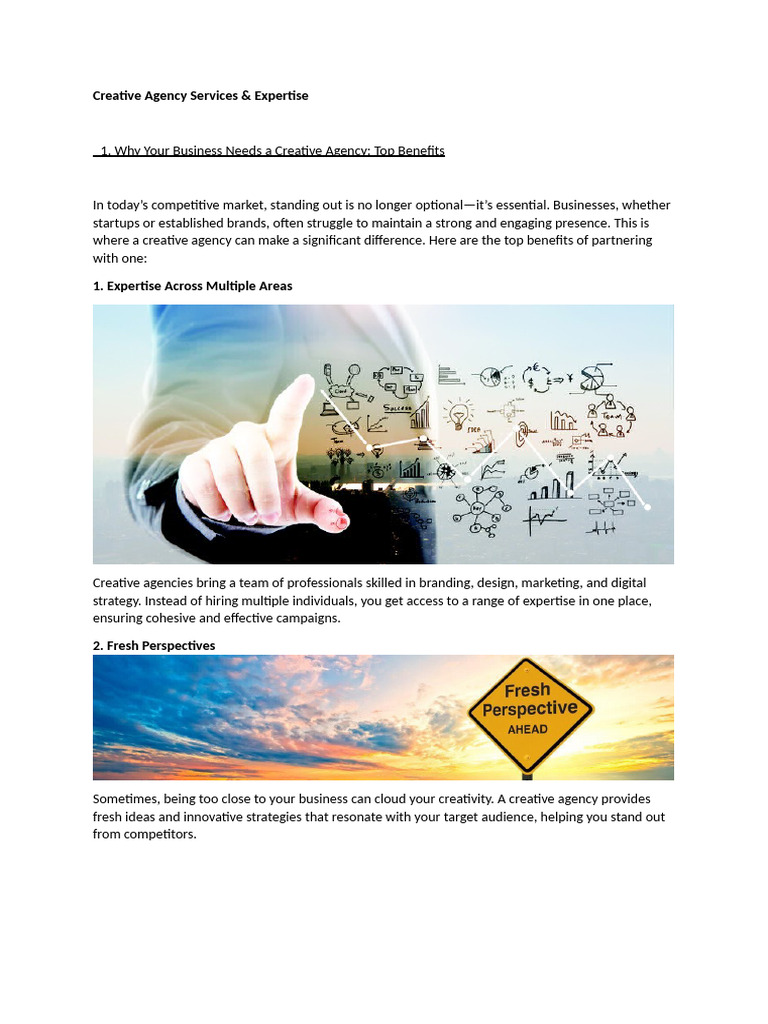 Creative Agency Benefits & Strategies | PDF | Brand | Advertising