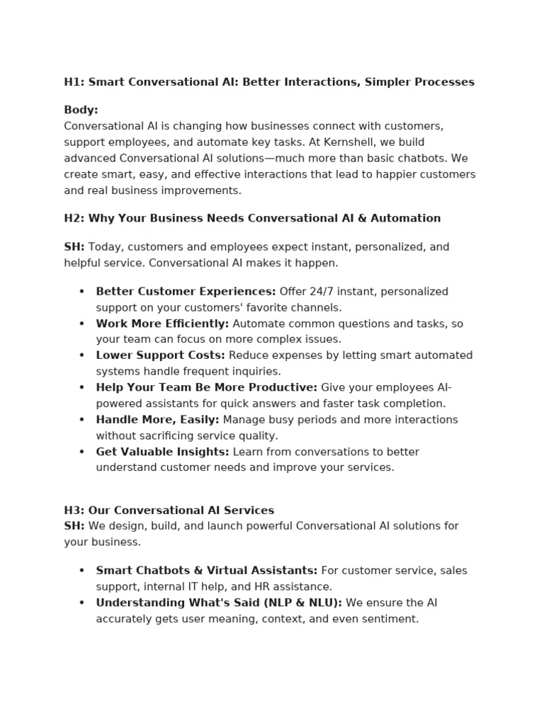 Conversational AI Subpage | PDF | Artificial Intelligence ...
