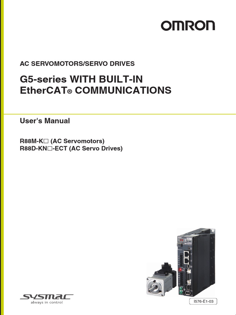 G5-Series With Built-In Ethercat Communications: User'S Manual | PDF ...