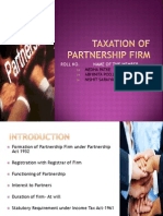 Taxation of Partnership Firm