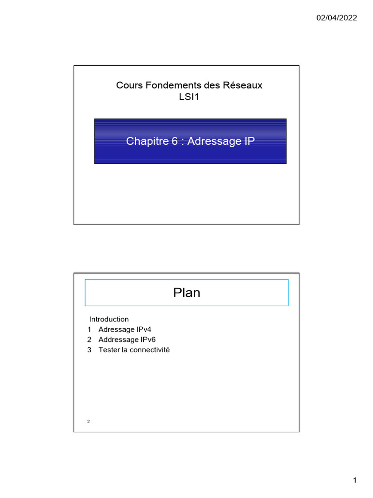 Adresse Link-Local Monodiffusion IPv6 | PDF | I Pv6 | Adresse IP