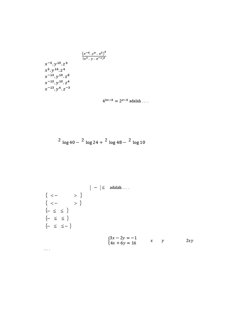 Latihan Usek 2025 | PDF