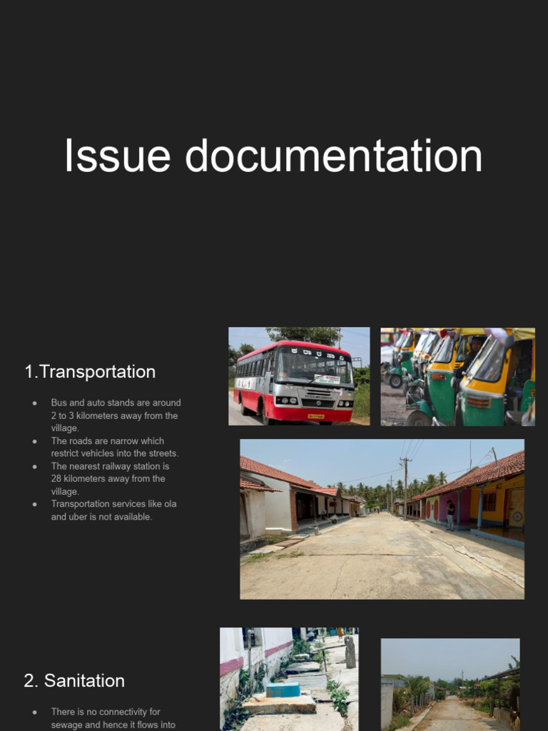 Village Infrastructure and Social Issues Report | PDF