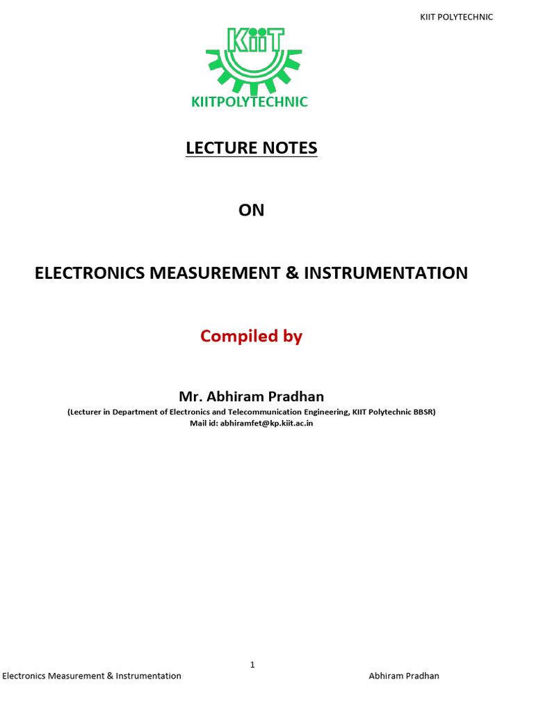 KIIT Polytechnic Electronics Notes | PDF | Rectifier | Voltage