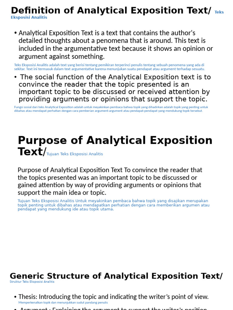 Analytical Exposition Text | PDF