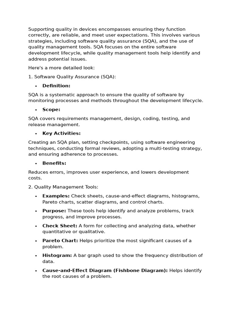 Ensuring Quality in Software Development | PDF | Software Quality ...