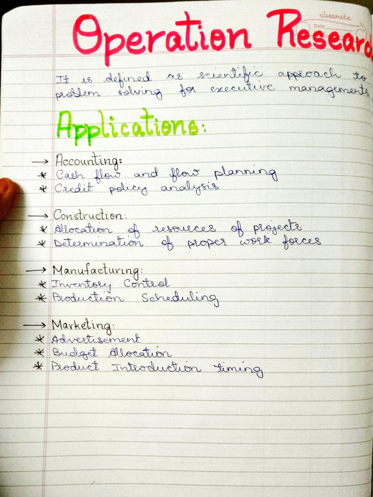 OR Notes | PDF