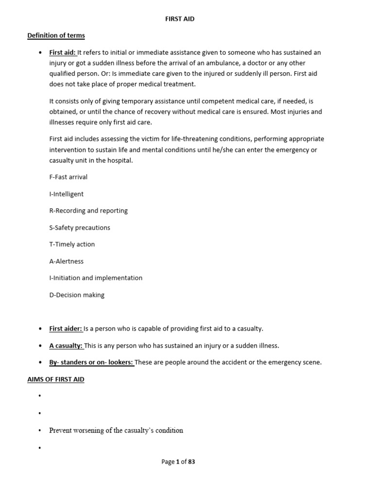 First Aid | PDF | Burn | Emergency Department