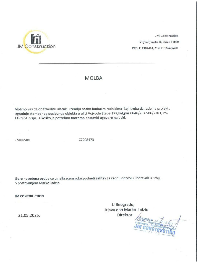 Mursidi - Molda JM Construction | PDF