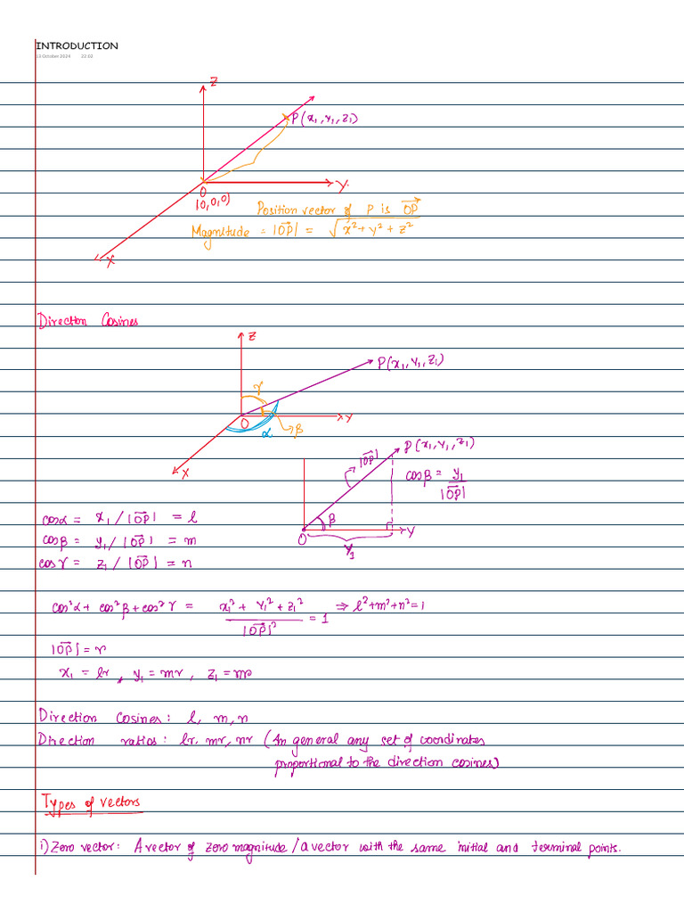 Vector Algebra | PDF