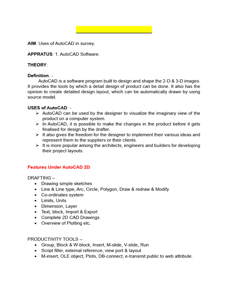 AutoCAD and Surpac Software Applications | PDF | Technical Drawing | Mining